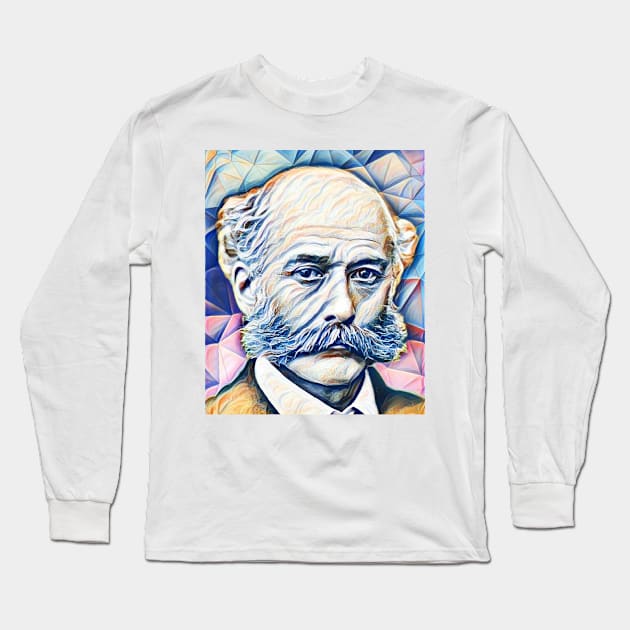 Joseph Bazalgette Portrait | Joseph Bazalgette Artwork 11 Long Sleeve T-Shirt by JustLit